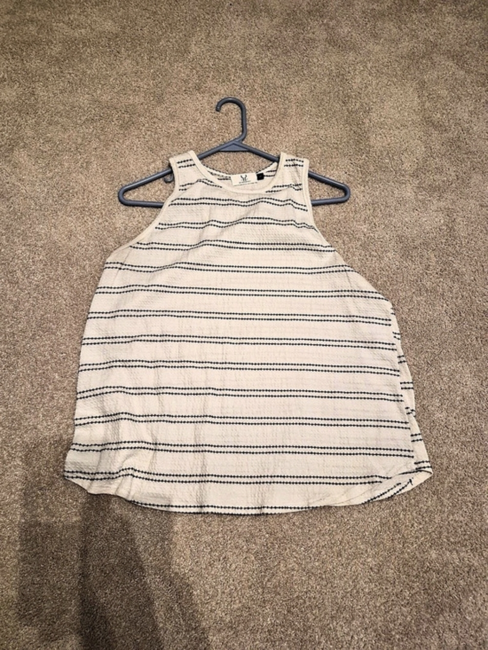 Homebody Striped Tank Top in White & Black